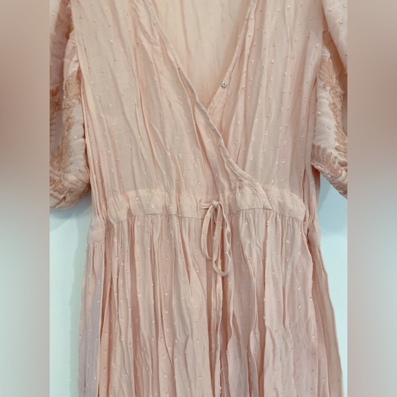 🚨 S O L D 🚨 Rare Christy dawn embroidered petal pink dahlia dress small - Picture 4 of 17